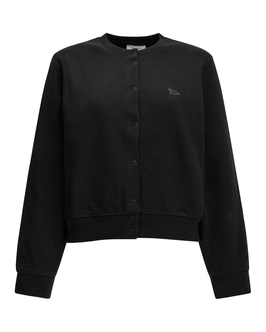 Maison Kitsuné Black Baby Fox Sweatshirt Cardigan