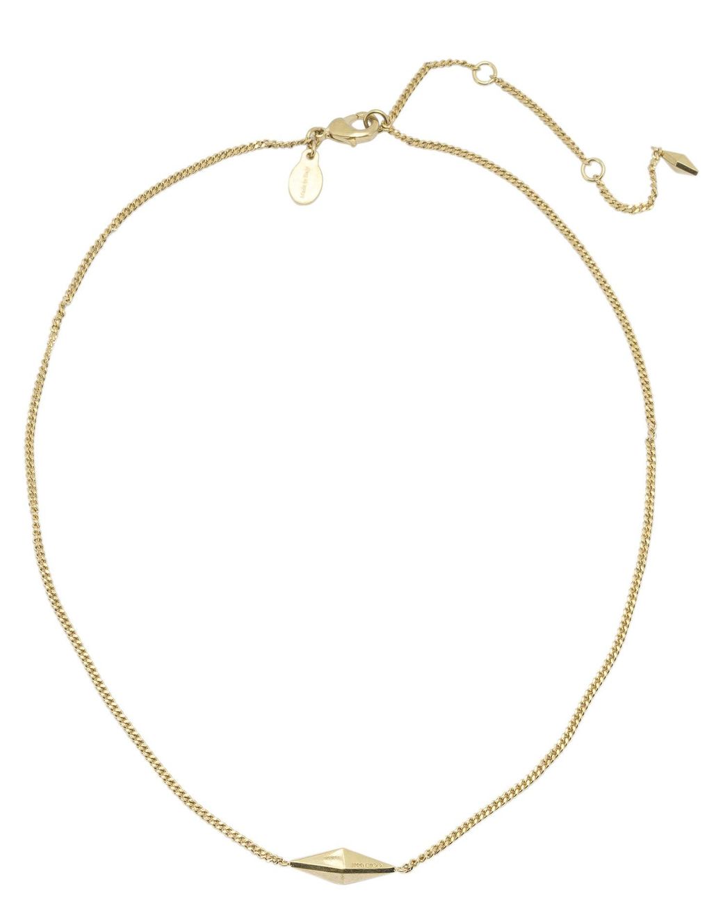 Jimmy Choo Metallic "Diamond Fine" Necklace