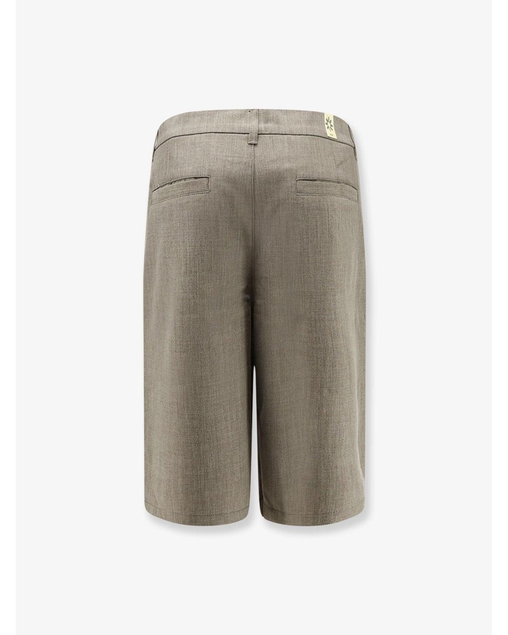 Woodbird Gray Wbbin Viscose Blend Bermuda Shorts for men