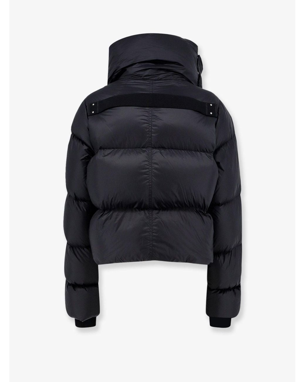 Rick Owens Blue Crop-Fit Nylon Down Jacket
