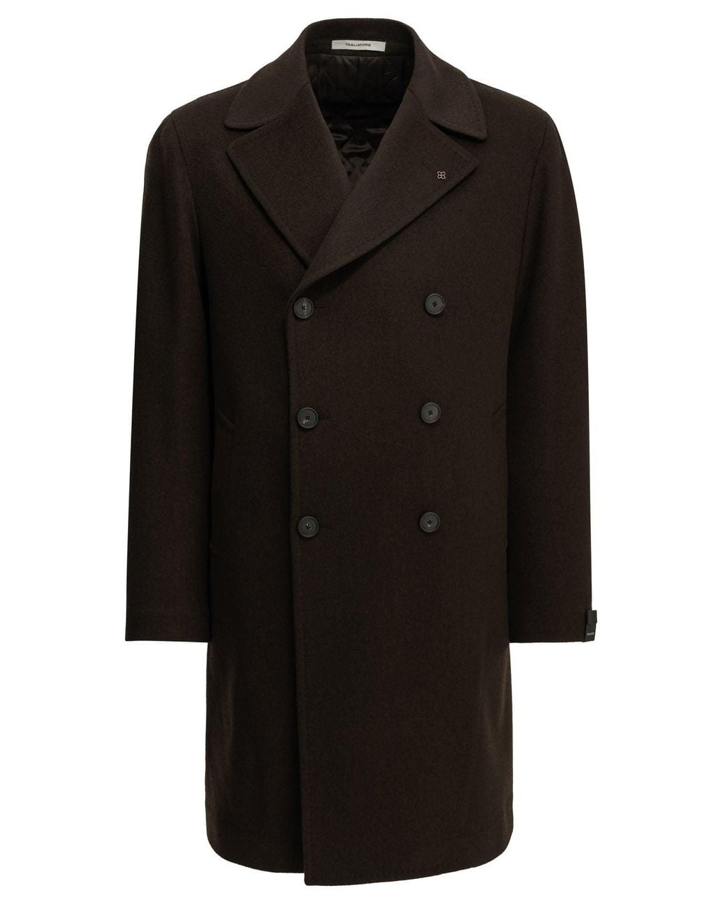 Tagliatore Black "Bruce" Long Coat for men