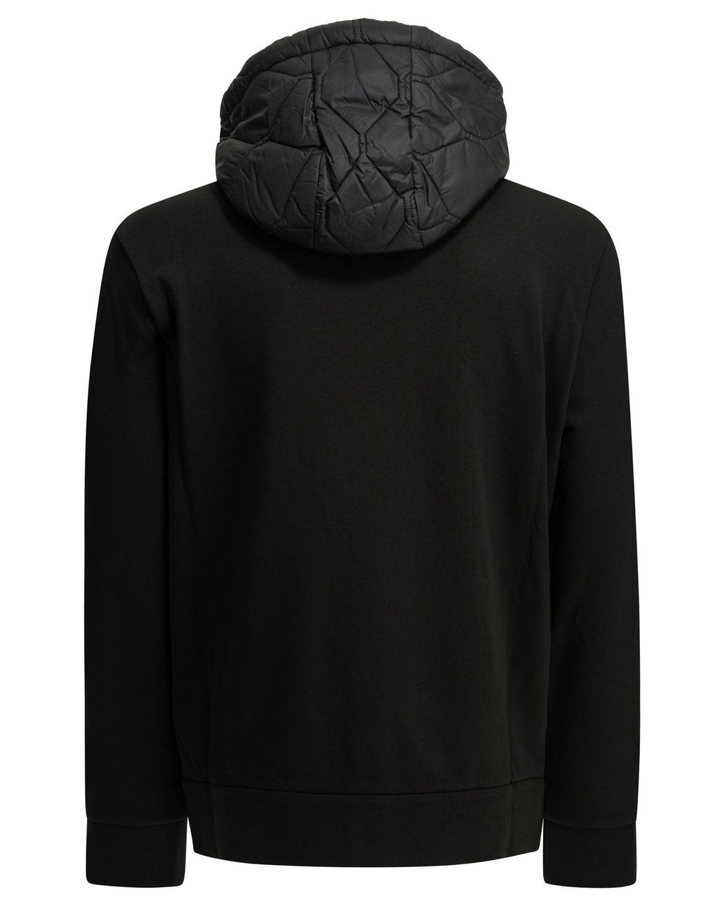 Moncler Black Quilted Zip-Up Sweatshirt for men