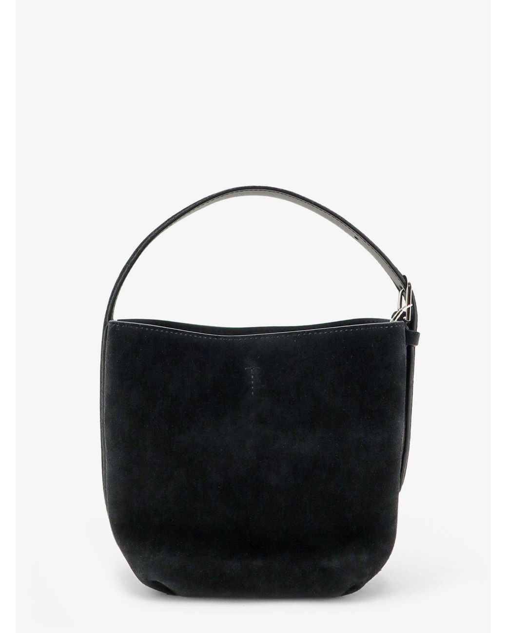 Totême Black Small Belted Suede Handbag