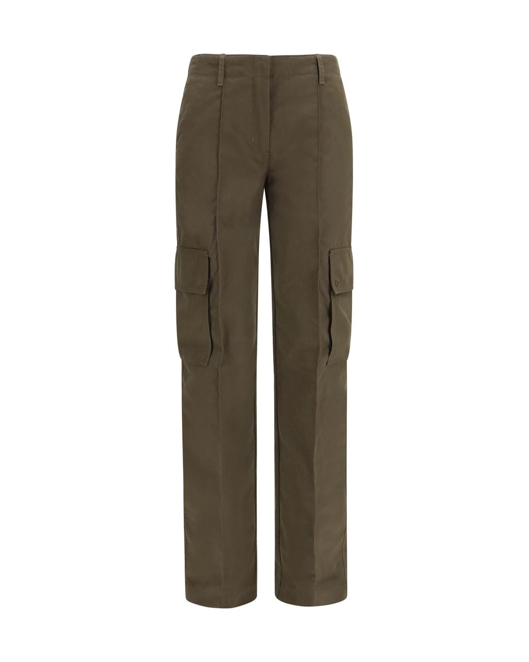 Burberry Green Gabardine Cargo Pants