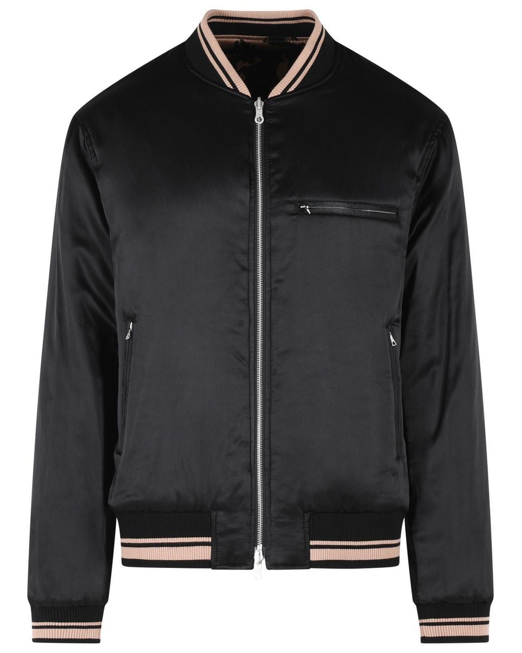 Dries Van Noten Black 'Volker' Reversible Bomber Jacket for men