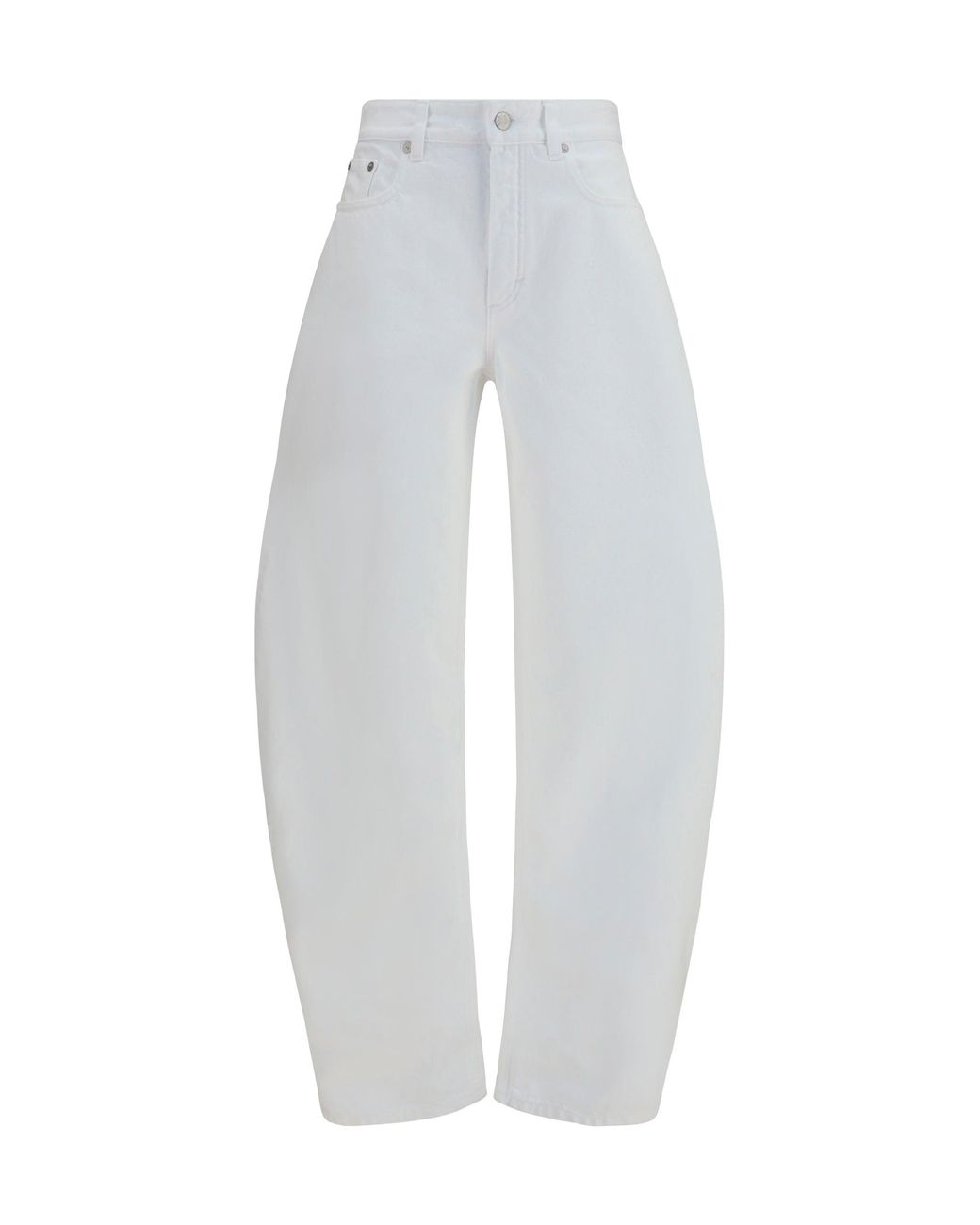 Alaïa White Jeans Barrel Denim Cotton