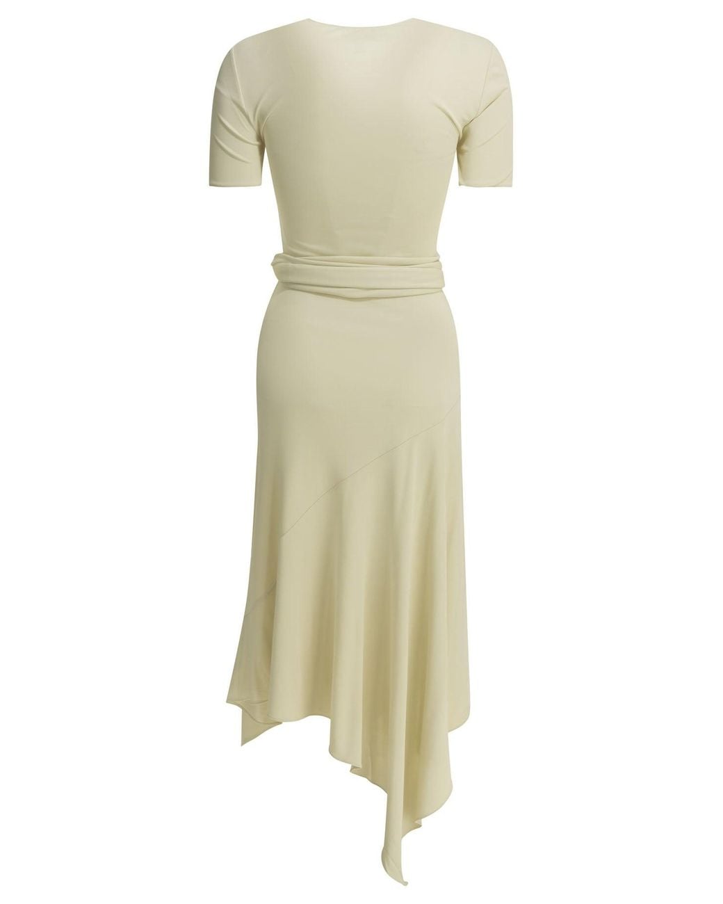 Alaïa White Alaïa Draped Midi Dress