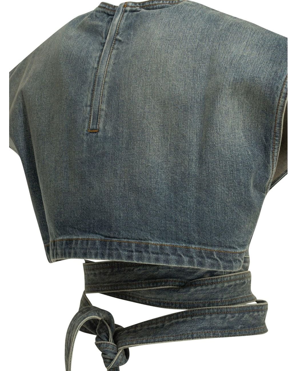 Alaïa Gray Casual Denim Top