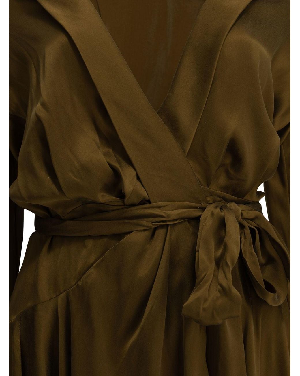 Zimmermann Green Short Wrap Dress
