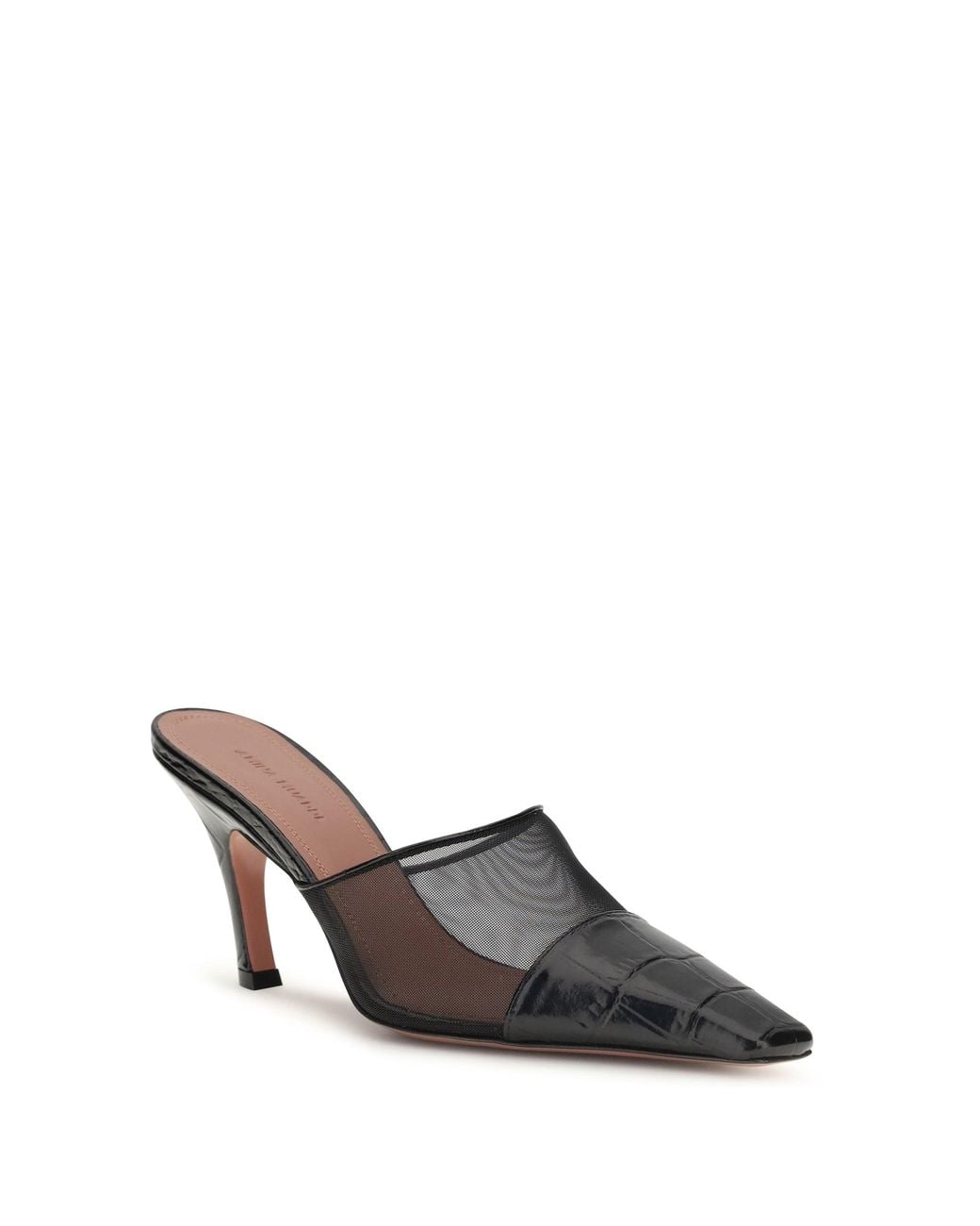 AMINA MUADDI Metallic Jamie Mesh Mules