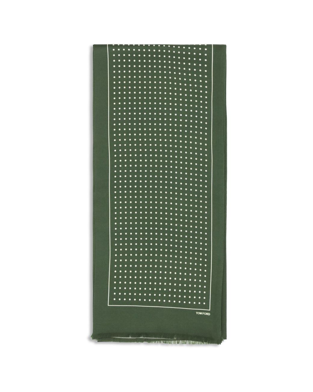 Tom Ford Green Polka Dot Scarf for men