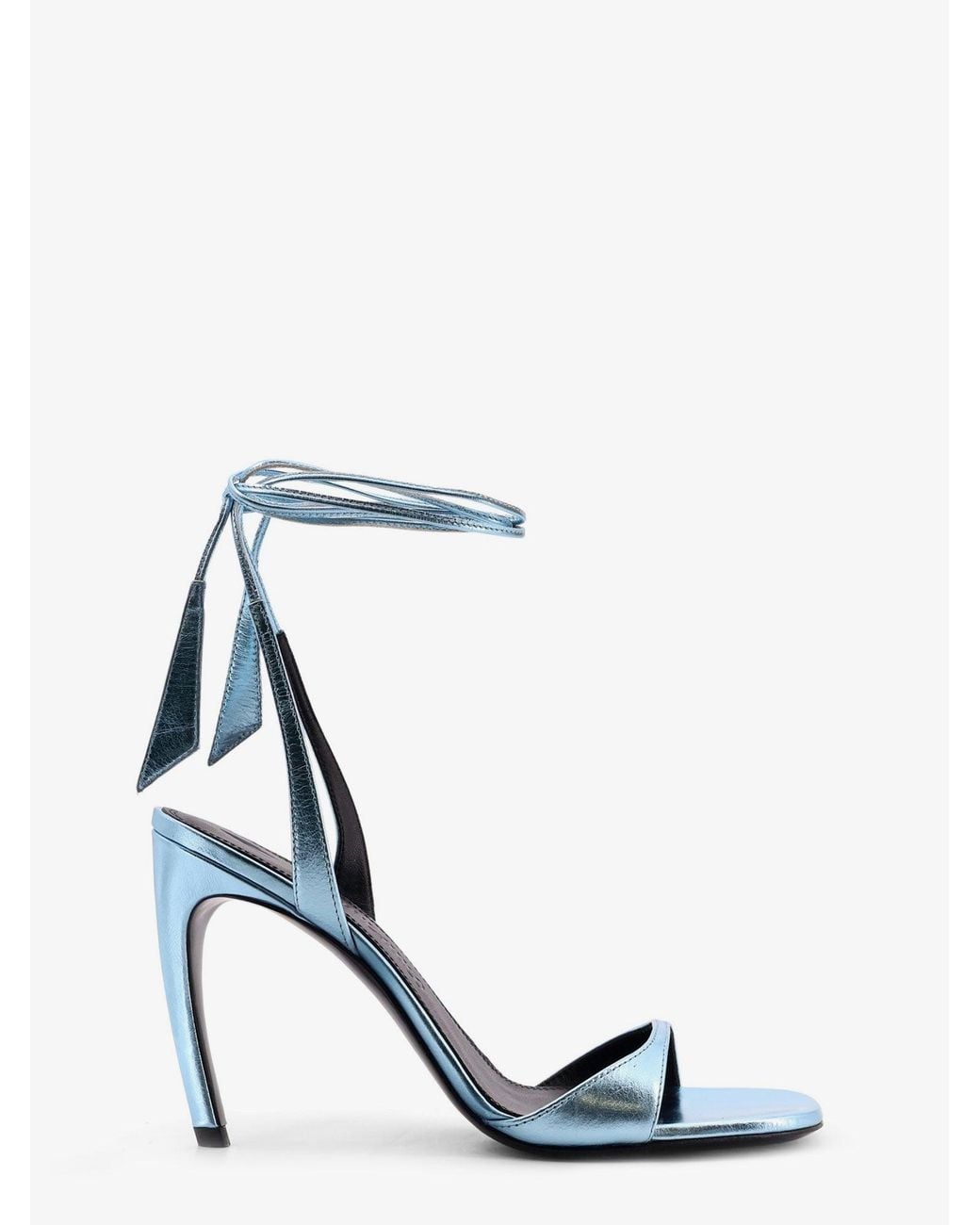 The Attico Blue Ora Satin Sandals
