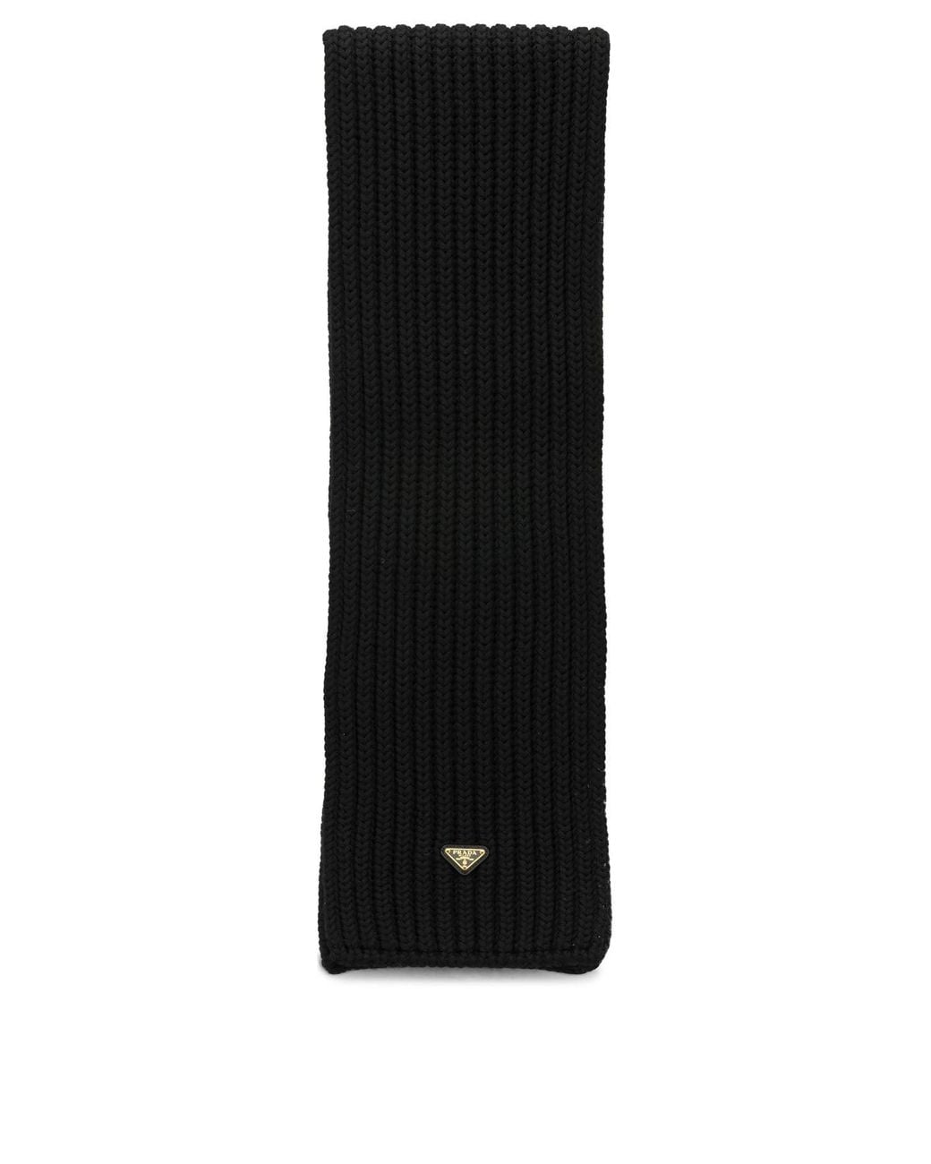 Prada Black Classic Wool Scarf
