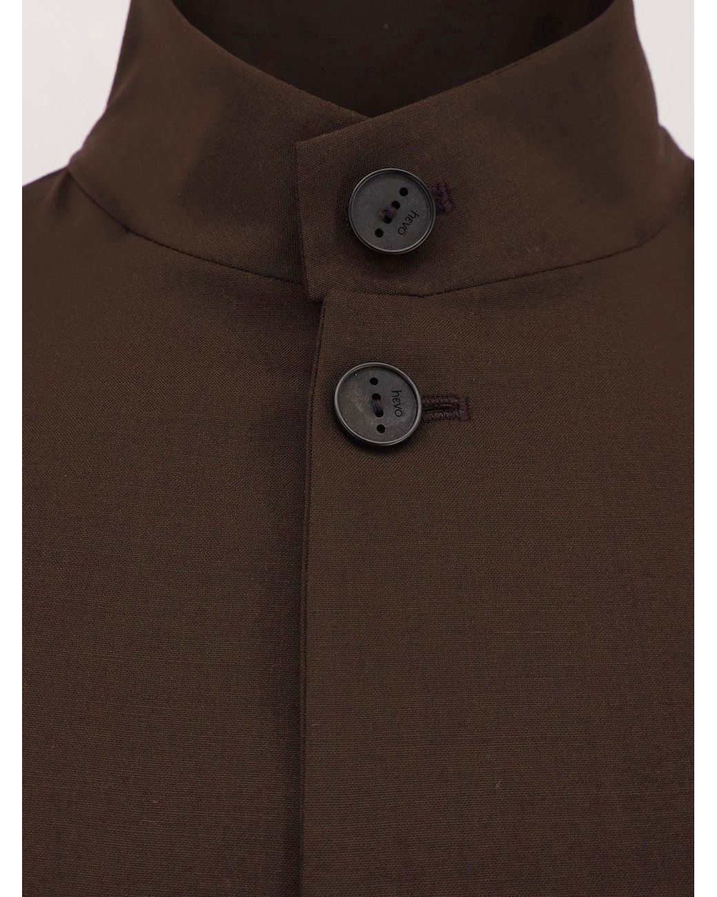 Hevò Brown Caslvecchio Wool Blend Jacket for men