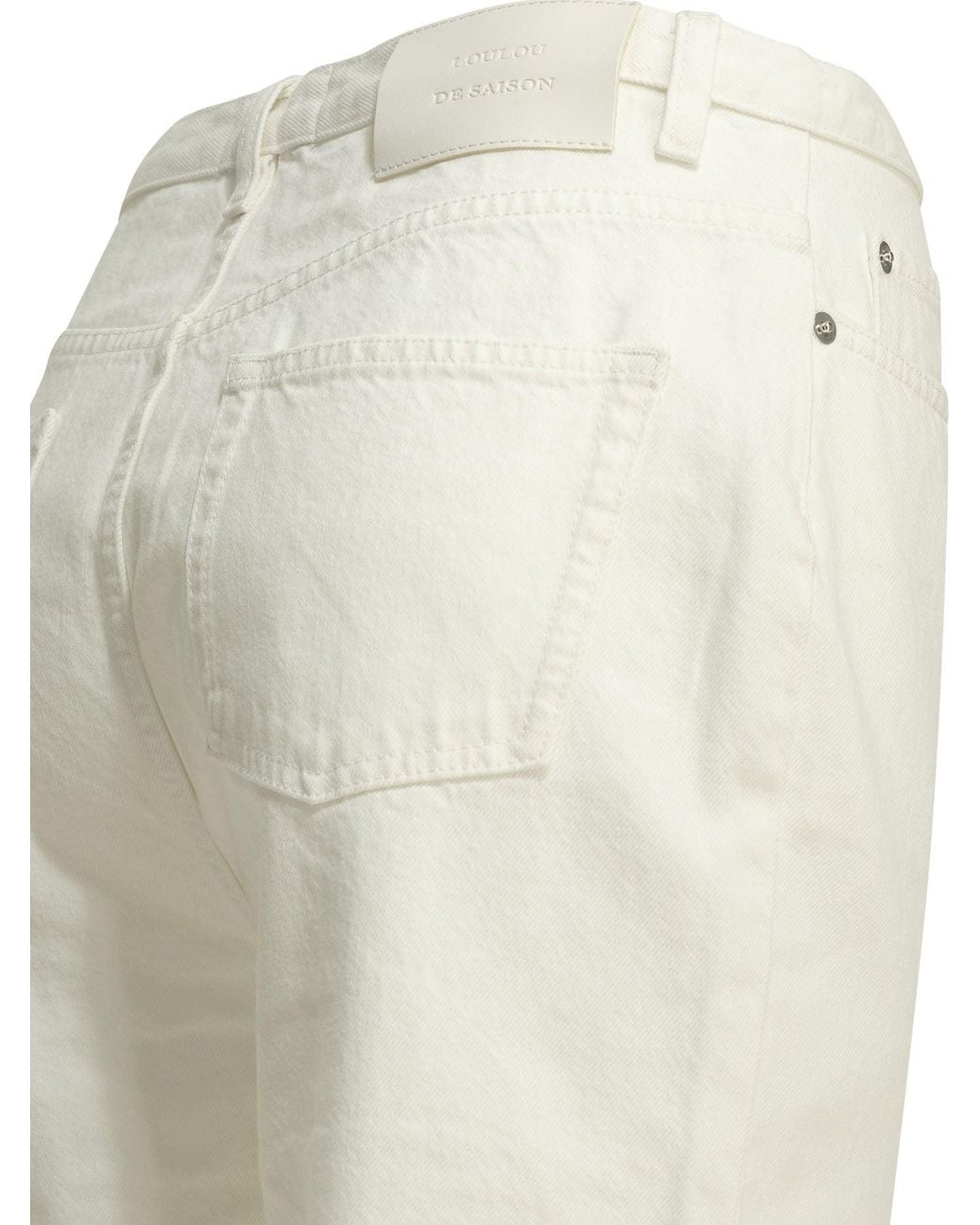 Loulou de Saison White Organic Cotton Jeans
