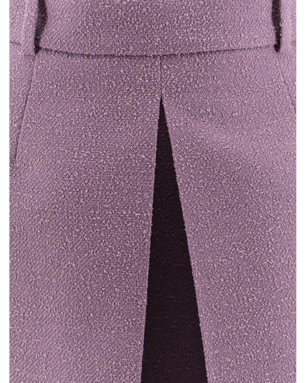 Dior Purple Dior Bouclã£Â Virgin Wool Blend Skirt