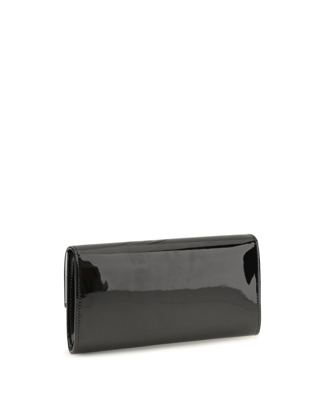 Jimmy Choo Black Emmie Leather Clutch/Light