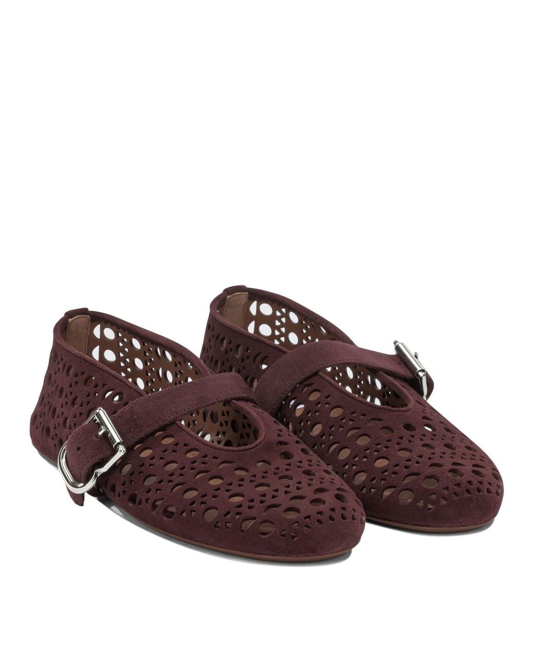 Alaïa Brown "Vienne" Mary Jane Ballet Flats