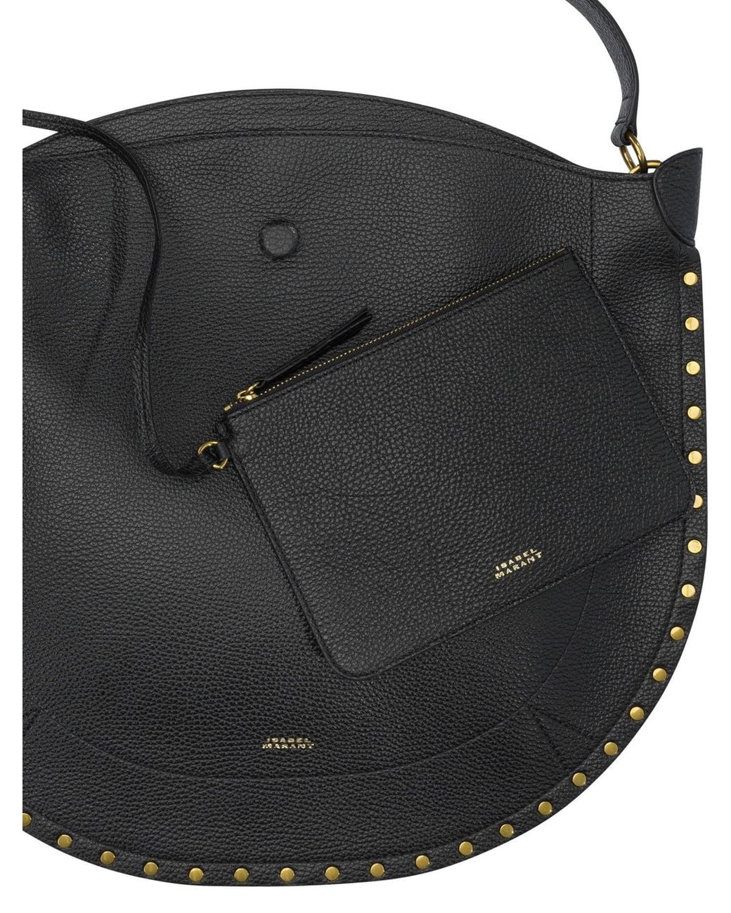 Isabel Marant Black "Oskan Hobo Soft" Large Shoulder Bag