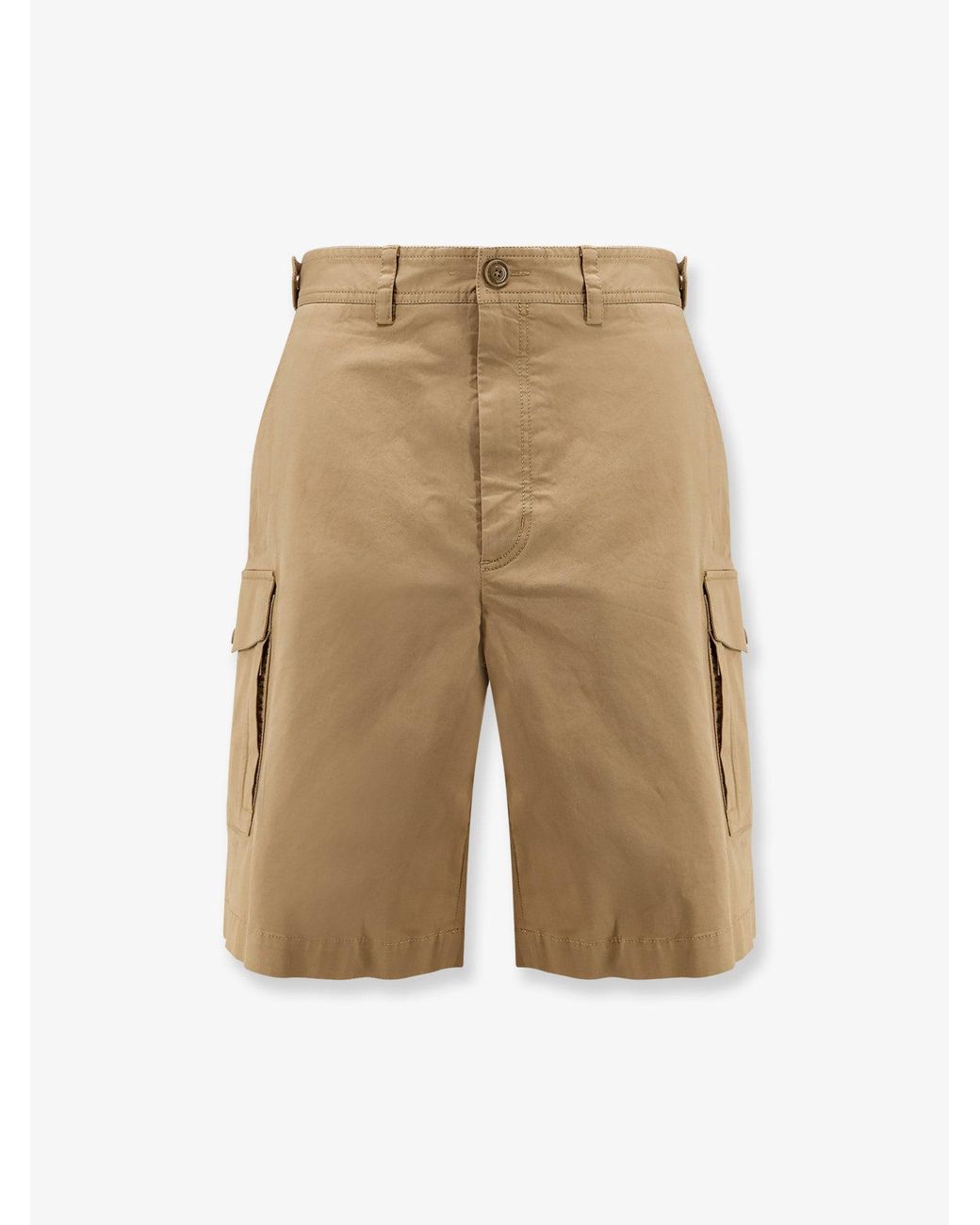 Moncler Natural Cargo Cotton Shorts for men