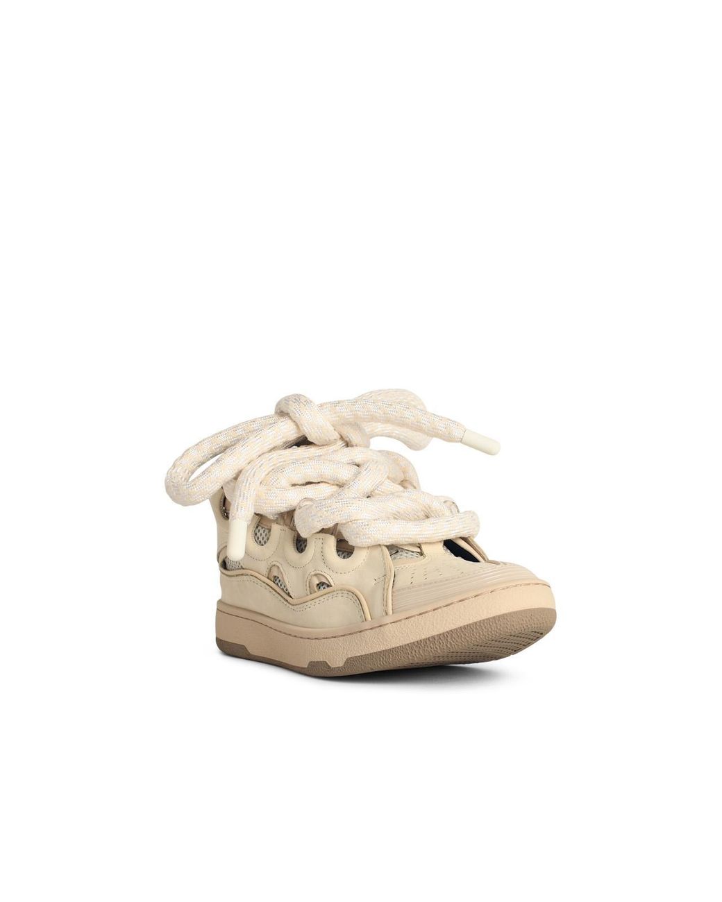 Lanvin Natural Curb' Leather Blend Sneakers for men