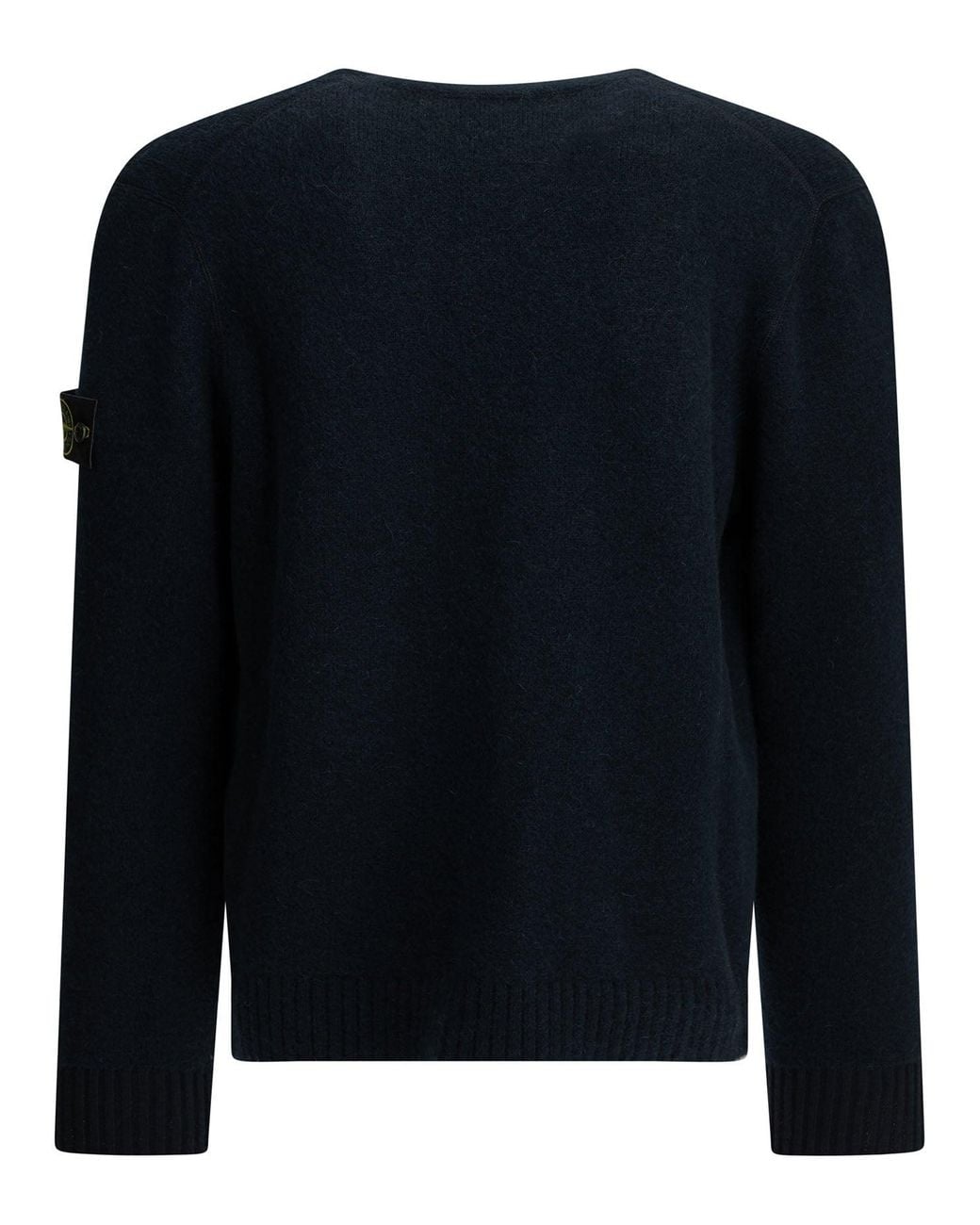 Stone Island Blue Alpaca-Blend Cardigan With Logo for men