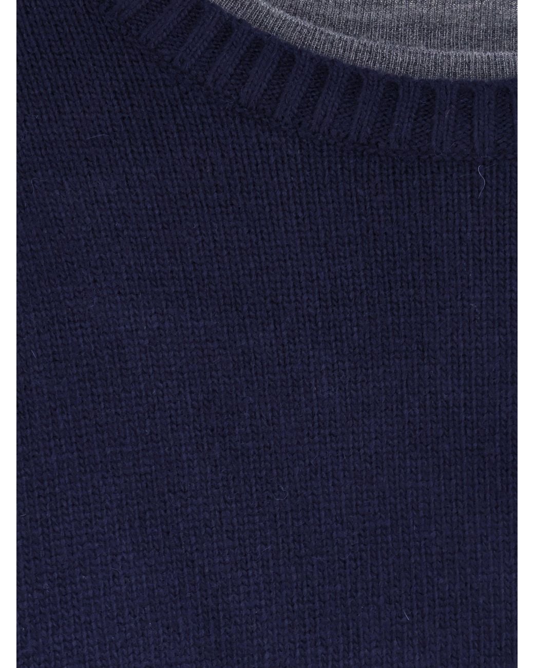 TONYWACK Blue Layered Wool And Cashmere Sweater for men