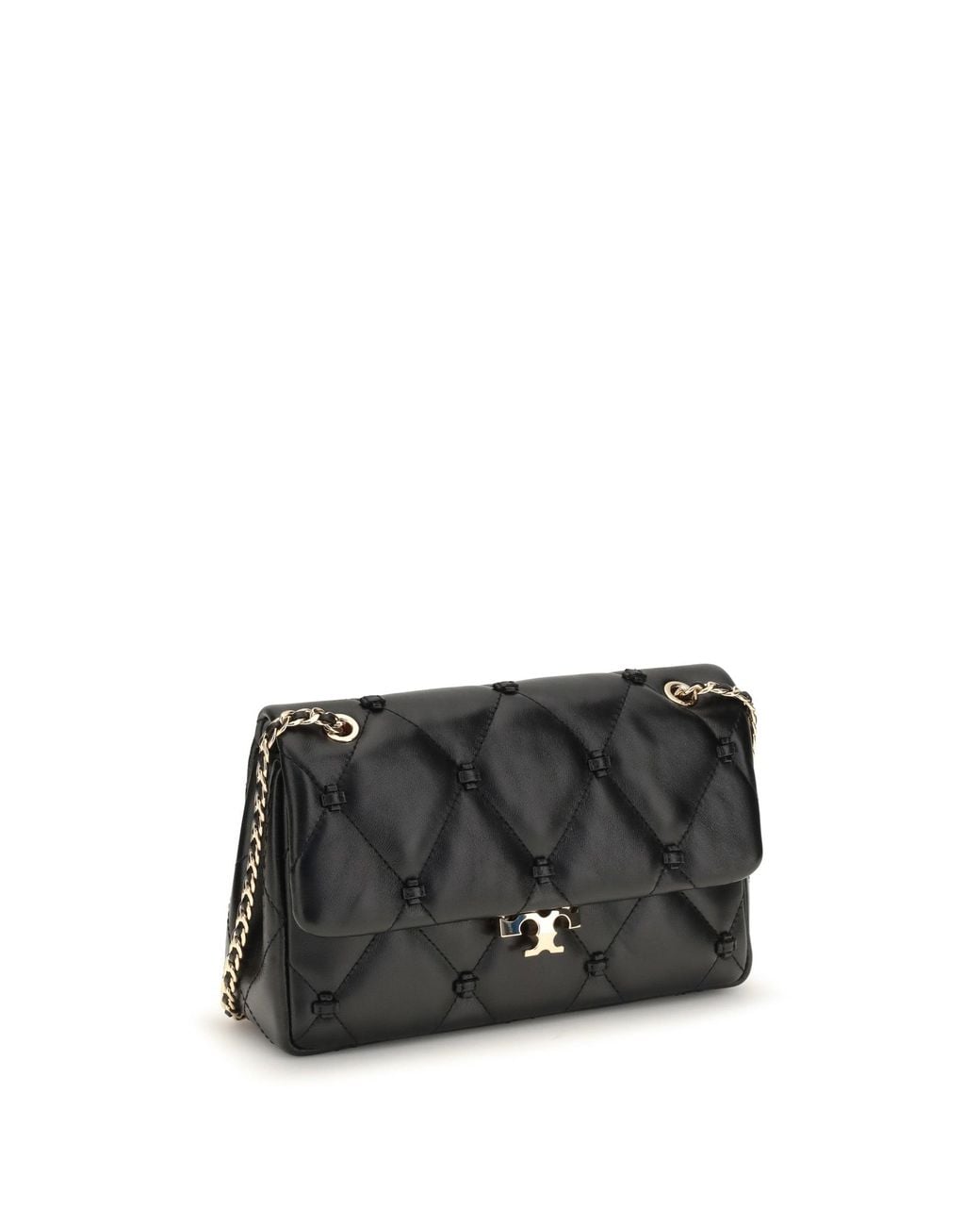 Tory Burch Black Small Bunny Knot Shoulder Bag
