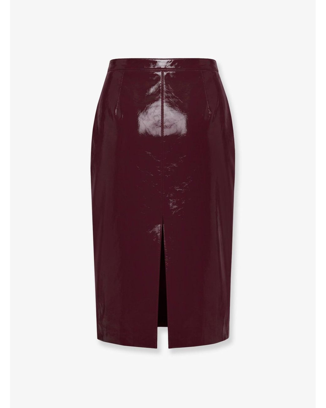 Self-Portrait Purple Vinyl Midi Skirt