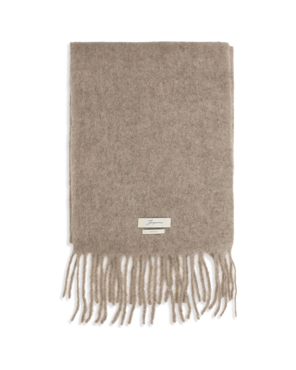 Jacquemus Natural Carro Fringed Scarf for men