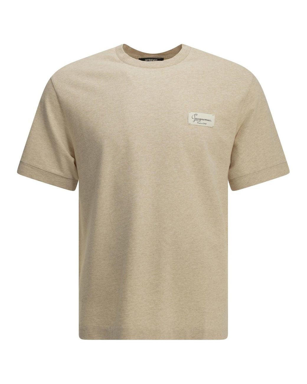 Jacquemus Natural Le Montaigne Crew-Neck T-Shirt for men