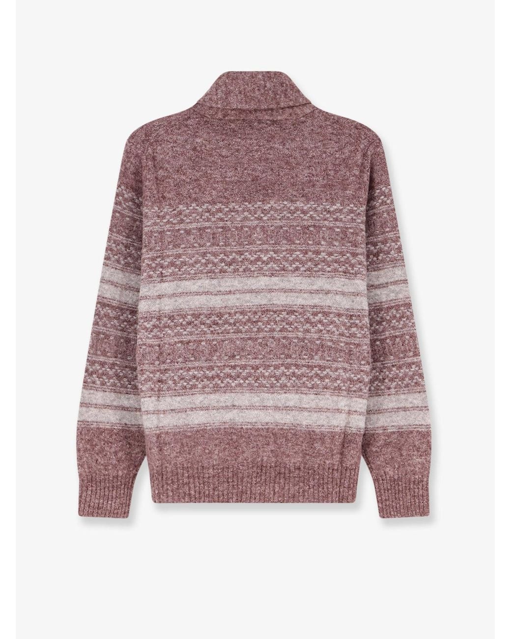Brunello Cucinelli Purple Alpaca, Cashmere And Wool Blend Cardigan for men
