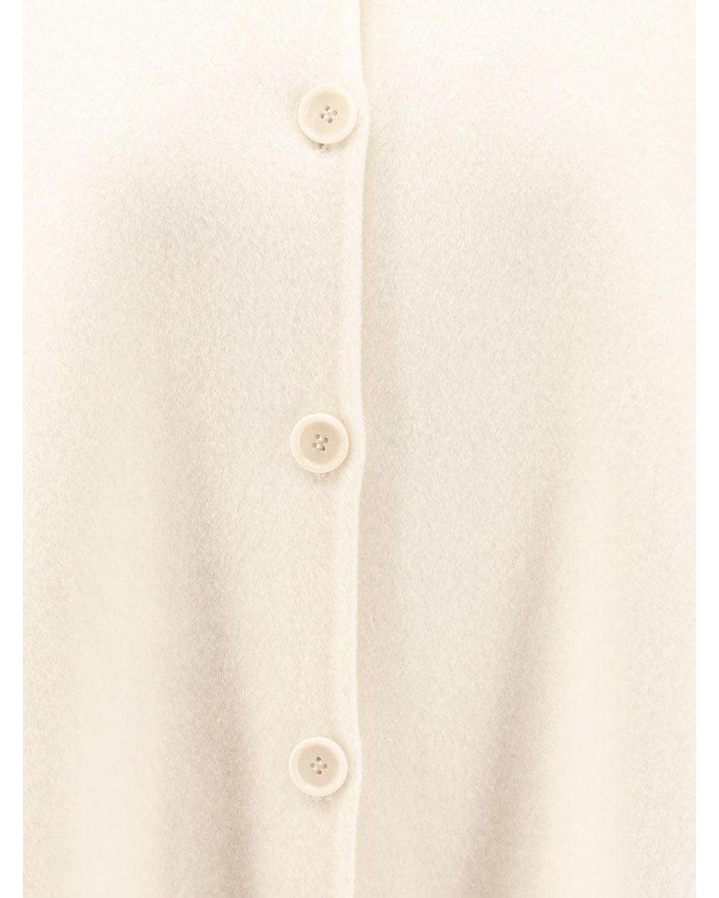 Aspesi White Wool Jacket With Buttons