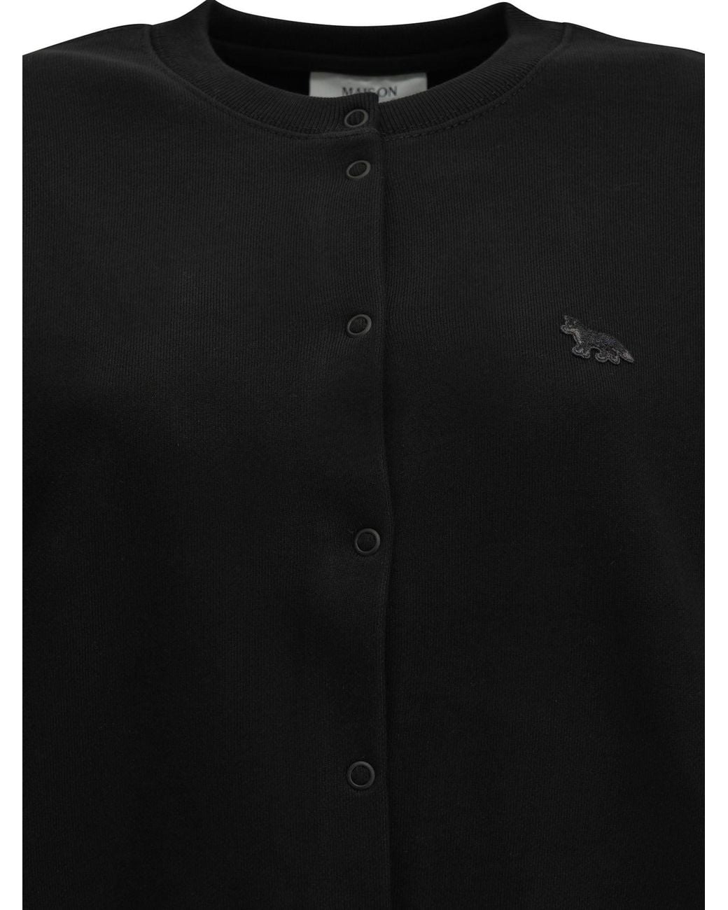 Maison Kitsuné Black Baby Fox Sweatshirt Cardigan