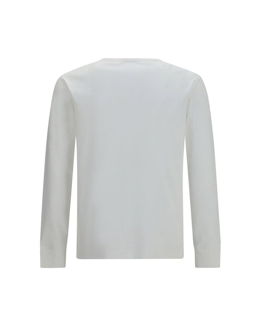 Burberry White Long-Sleeve Cotton Top for men