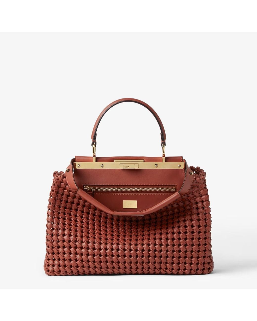 Fendi Red "Peekaboo" Handbag