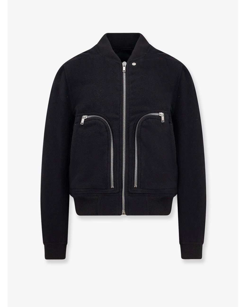 Rick Owens Blue Bauhaus Flight Virgin Wool Bomber for men