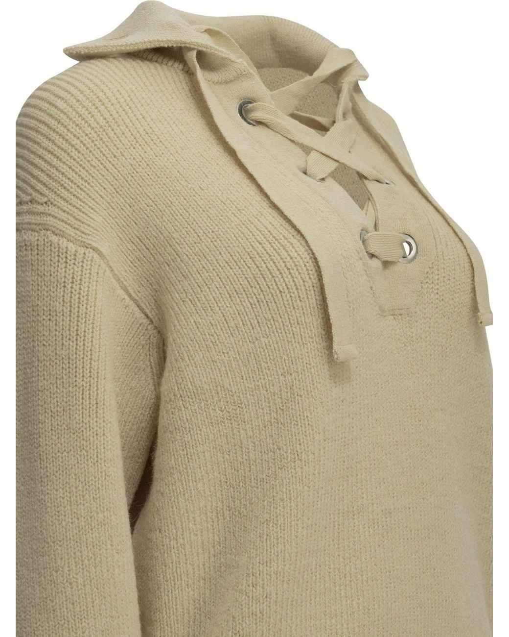 Isabel Marant Natural "Ydalia" Polo Sweater