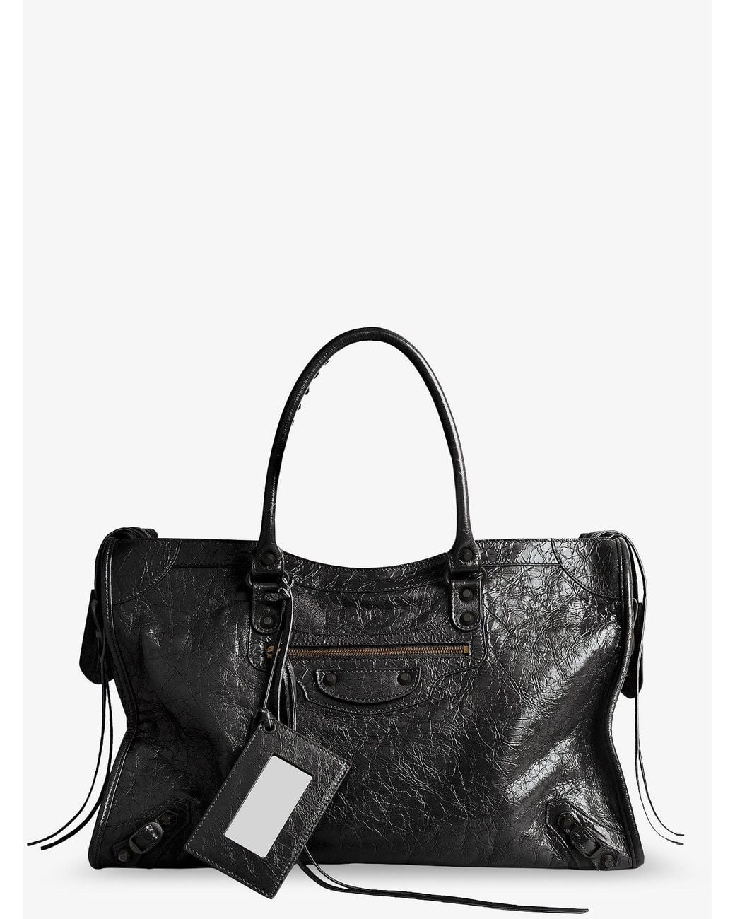 Balenciaga Black Le City Bag L Leather Handbag for men