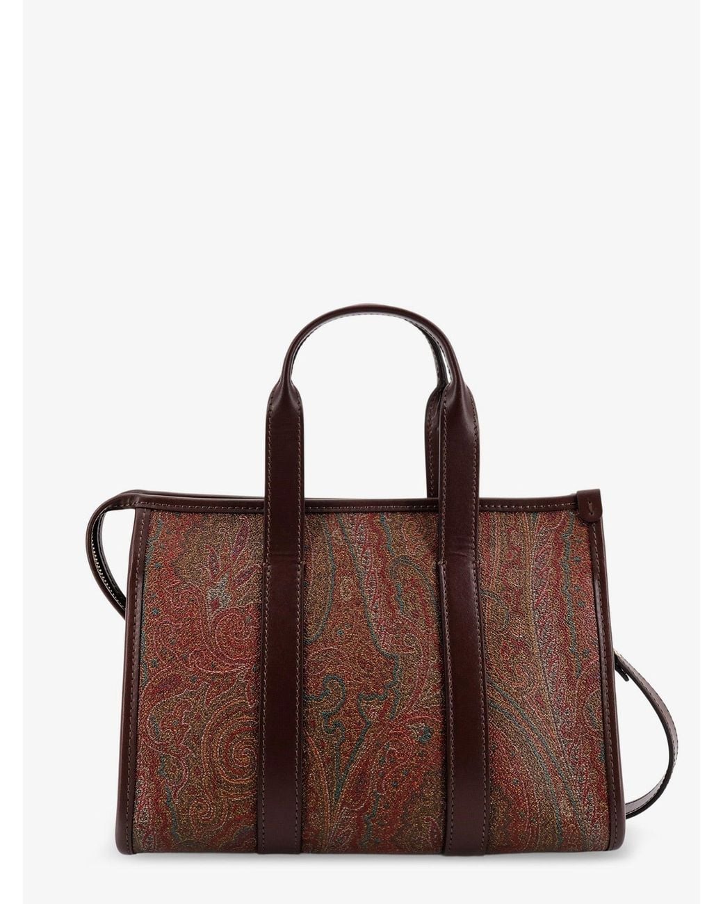 Etro Brown Arnica S Paisley Fabric Handbag