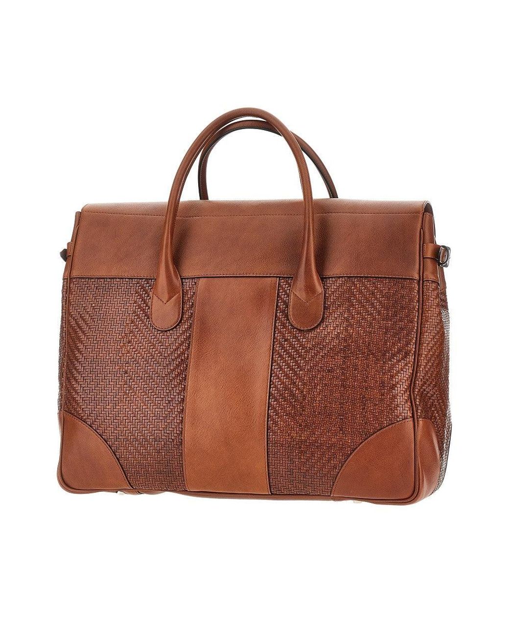 Brunello Cucinelli Brown 'Boston' Leather Travel Bag for men