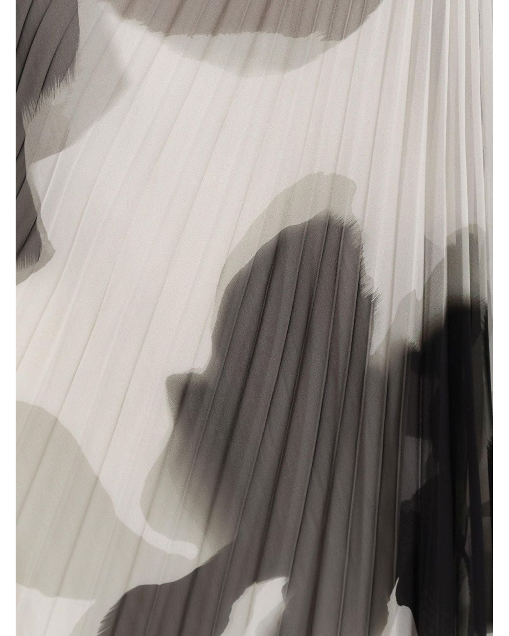 Max Mara White Mxefuggito Pleated Long Dress