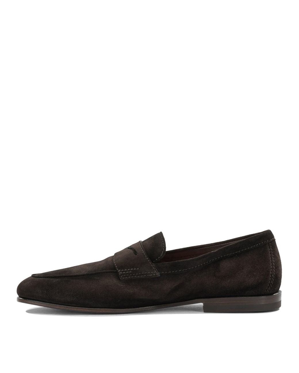 Santoni Black "Carlo" Loafers for men