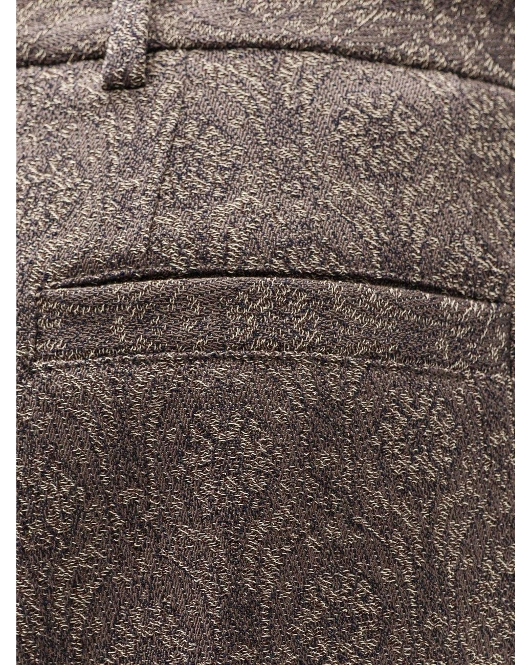Dries Van Noten Brown Penn Embroidered Viscose Trousers