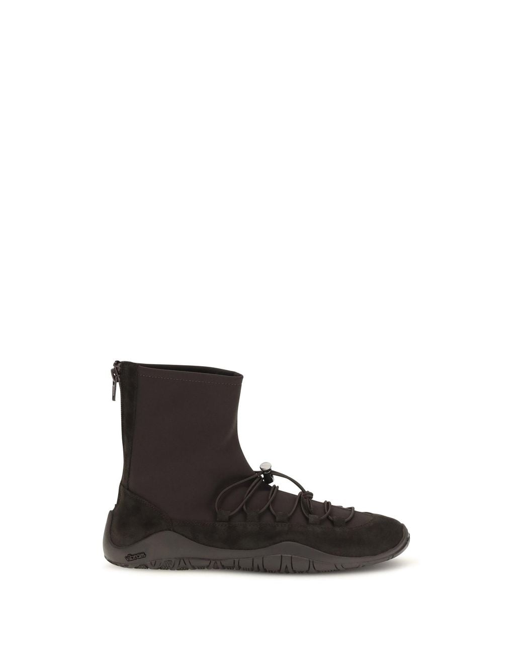 Dear Frances White Scuba Nappa Booties Espresso Stretch