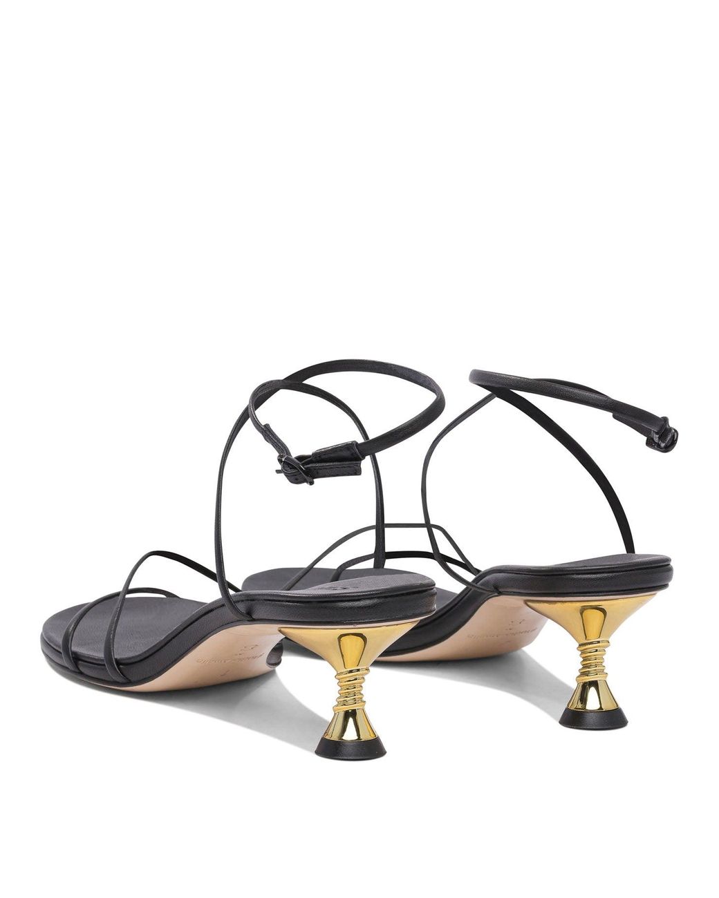 STUDIO AMELIA Black Leather Sandals