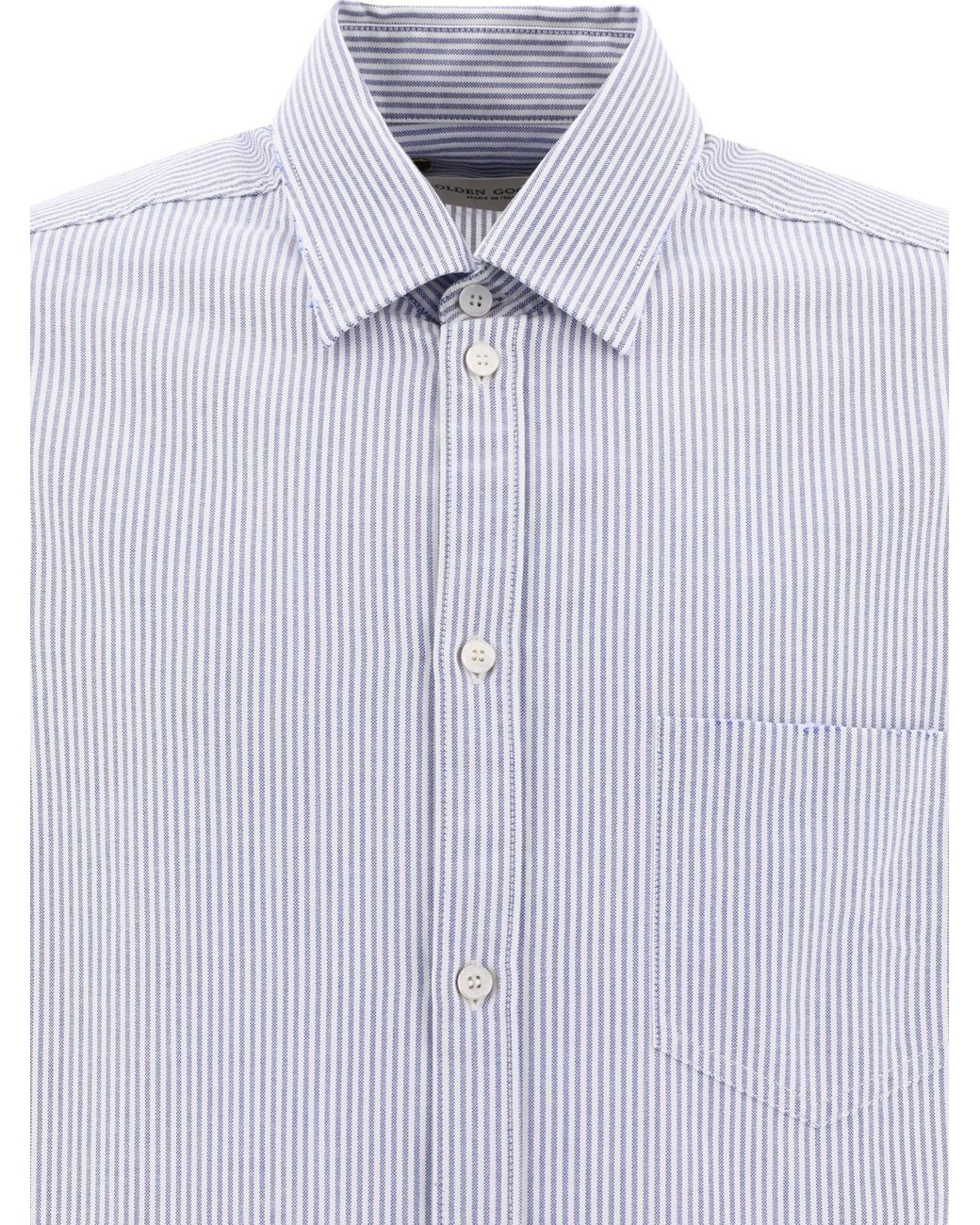 Golden Goose Deluxe Brand Blue "Alvise" Casual Shirt for men