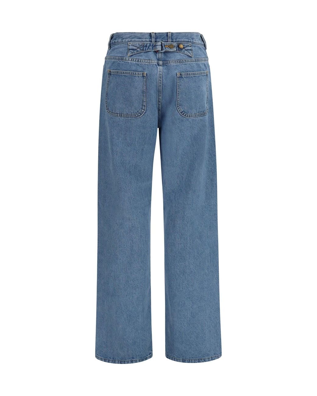Thom Browne Blue Straight-Leg Selvedge Jeans Light