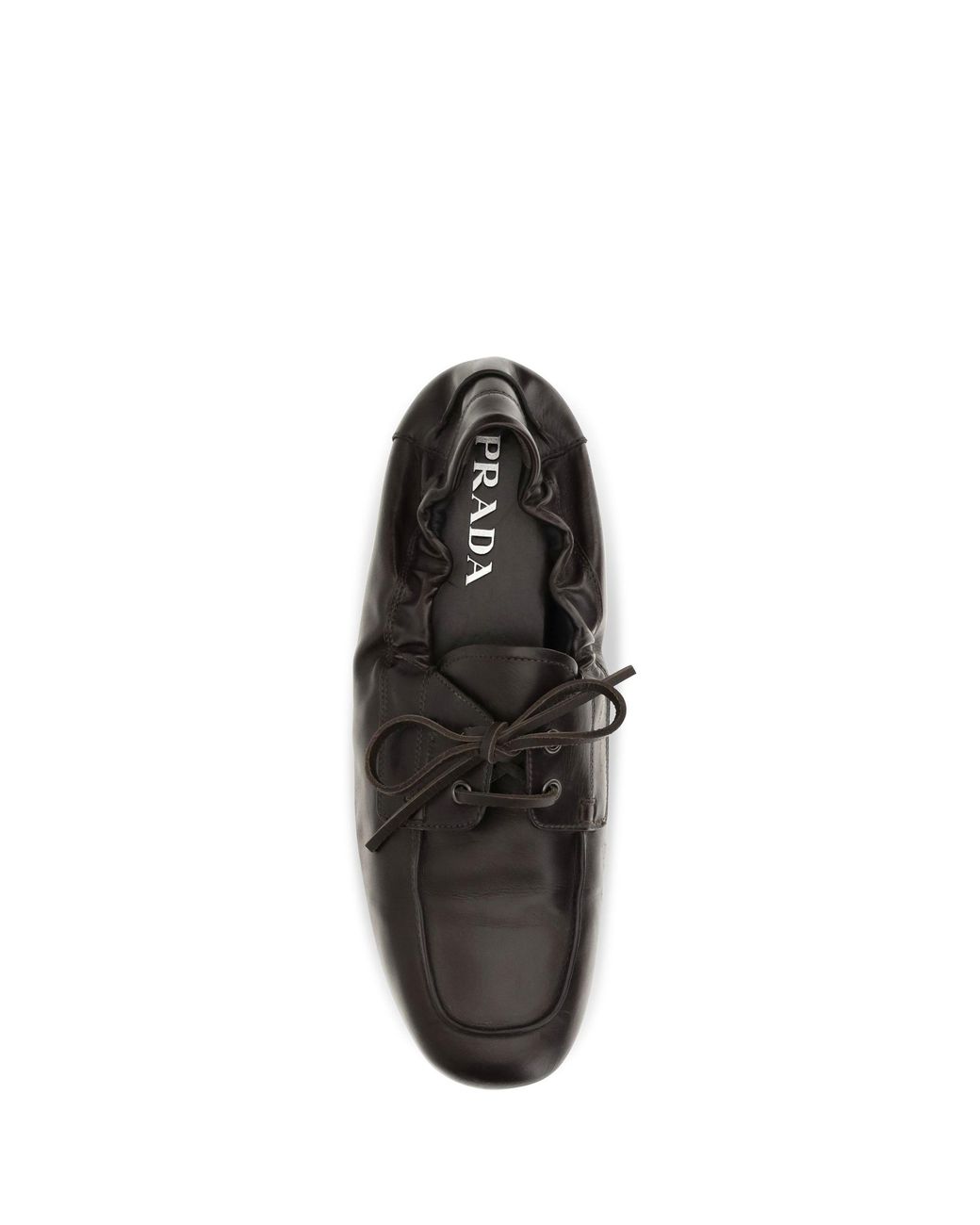 Prada White Lace-Up Sneakers Aged Leather Shoes for men