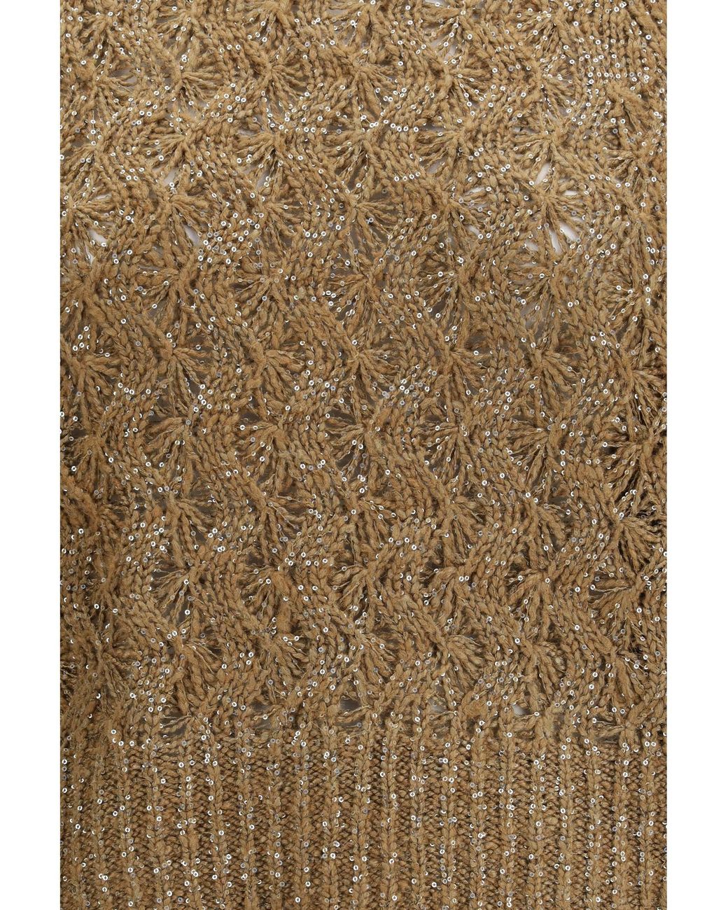 Brunello Cucinelli Natural Open-Knit Construction Sweater